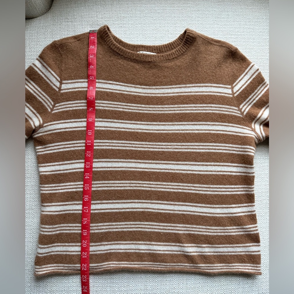 Reformation Cashmere Boyfriend Sweater - Camel Stripe XS/S - Picture 7 of 8
